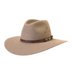 Akubra Riverina Wide Brim Light Brown Felt Hat
